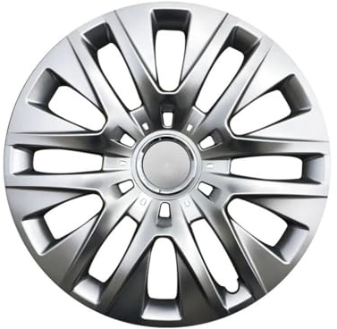 Yurefax 16 Zoll Radkappen Felgendeckel Schwarz Glänzend Mit Grauem Einsatz 4er Set Radnabenabdeckung für Leichtmetallfelgen