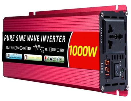 Transformateur Tension Onduleur Sinusoïdal Portable 1000 W-5000 W 12 V À 220 V CC-CA Convertisseur D'énergie Solaire pour Voiture Onduleur Haute Fréquence Inverter(24V Uni,110V 60HZ,1000W)