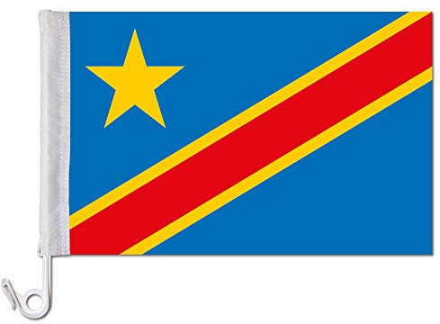 Everflag Auto-Fahne: Kongo Kinshasa - Premiumqualität