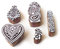 Herz und Blume Original Entwürfe Holz Stempel für Drucken (Set von 5)