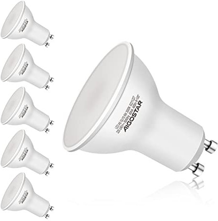 GU10 Led Warmweiß 6W Leuchtmittel Birne Lampe 3000K 420 Lumen Abstrahlwinkel 120-160 Grad Reflektor 5 Stücke Energiespar