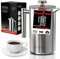 SterlingPro Französische Presse Kaffeemaschine (1.5 l) Doppelwandige große Kaffeepresse mit 2 kostenlosen Filtern, rostfreies Küchenzubehör, Edelstahl French Press