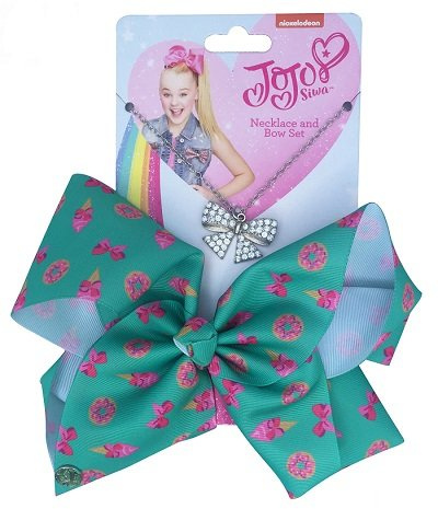 JoJo Siwa 20 cm Signature Dessert Green Bow with Necklace