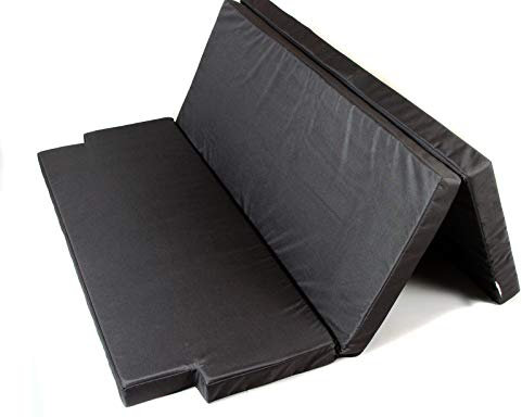 Premium Schlafauflage für VW T5/T6 California Beach | Klappmatratze 185x148x8 cm, Schwarz | Faltbare Matratze für Bus, Camping & Multiflexboard