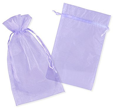 Colour-Bags Tragetaschen 50x Organzasäckchen FLIEDER | 20 x 30 cm | Organzabeutel | Schmuckbeutel | Geschenkbeutel | Säckchen Beutel für Geschenke | Gastgeschenke | Hochzeit