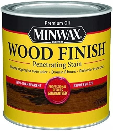 Minwax Wood Stain Wood Finish Espresso (70050) 946 ml/ 1qt. + Paint Can Opener | Wood stain indoor and outdoor, for oak, pine, antique. doors. | Exterior and interior wood stain, clear espresso dye
