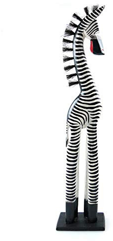 Artisanal Zebra-Statue, 60 cm, Dekoration, Afrikanische Savanne