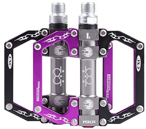 Pedali della Bicicletta Pedale della Bici in Alluminio Ciclismo/Strada Mountain MTB/BMX Pedale della Bici con Pedali Super Bearing Platone Stabile con Pedale Antiscivolo per 9/16