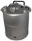 Gastrobedarf Westerbarkey Reinigungsbehälter aus Edelstahl 10l mit 2 x Flachfitting (A) z.B. für Bit, Krombacher