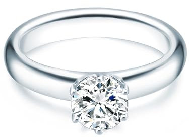 Trilani Damen Verlobungsring 925/- Sterling Silber mit Zirkonia in Brilliantschliff Solitärring Antragsring