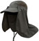 G-LIKE Herren Damen Sonnenschutz Kappe - Unisex Outdoor Sonnenhut Sommer UV-Schutz Anglerhut Gartenhut Fischerhut Baseballkappe Basecap mit Gesichtsschutz Nackenschutz Faltbar Abnehmbar (Armeegrün)