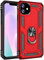 PIXFAB For Apple iPhone 12 Mini Case, Shockproof Case, Premium Protective Ring Armour Phone Case Cover with [Kickstand], Dual Layer Shock Absorption, Phone Case For Apple Iphone 12 Mini (5.4) - Red