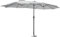 Harrier 4.6m Double Sided Parasols - Garden Parasols with Optional Parasol Cover & Parasol Base Weights | White, Black or Grey Parasol | Large Garden Parasol (Parasol + Cover + 20kg Round Base, Grey)