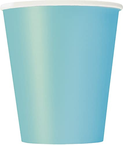 Unique- Gobelets en Carton-266 ML-Couleur Sarcelle-Paquet de 14, 82148, Teal, Pack of 14