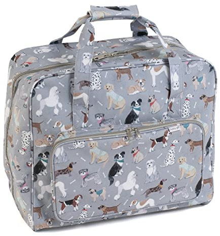 Hobby Gift Exklusive Nähmaschinentasche, Graue Hunde, MR4660, L
