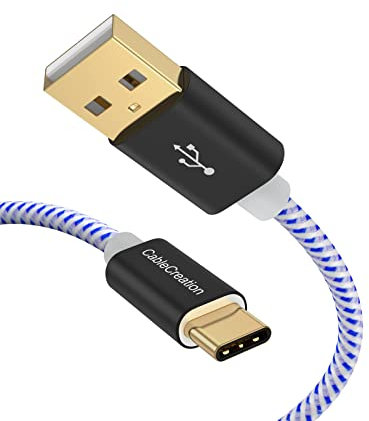 CableCreation USB 2.0 Typ C auf Standard USB A Stecker Kabel, USB 3.1 USB C für Apple das MacBook, Chromebook Pixel und mehr, 10Ft /3M blau