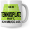 Tasse Tennis, Der Tennisplatz ruft Ich muss los, Tennis-Spruch Geschenk Tennisspieler Tennis-Spielerin Tennisprofi Tennisliebhaber, Geschenkidee Kaffeetasse Spielpartner (Weiß)