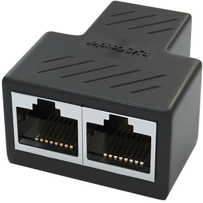 Ziyan RJ45 Splitter Coupler Adapter Netzwerk LAN ETHERNET Internet VERLÄNGERUNG Für Cat 5, Cat5e, Cat 6