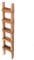 DESIGN DELIGHTS LEITERREGAL Step 170 | Mahagoni Holz, Teak, 170x35 cm, 5 Etagen | Pflanzenleiter, Anlehnregal, Standregal, Treibholz Dekoleiter