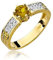 Damen Ring 585 14k Gold Gelbgold echt Citrin Edelstein Diamanten Brillanten