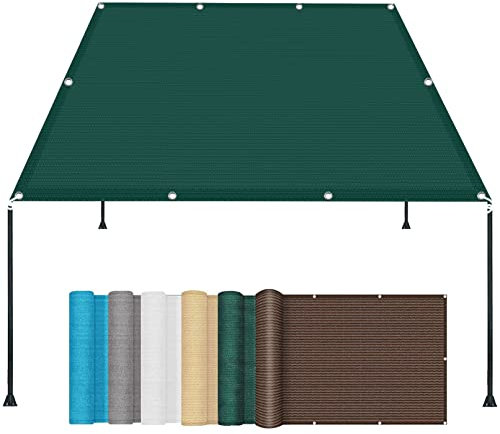 Voile D'ombrage Toile Rectangulaire Respirant 2 x 3.8 m Perméable Rafraîchissan Toile de Jardin Balcon avec Oeillets et Cordons pour La Couverture VéGéTale Serre Pergola, Vert