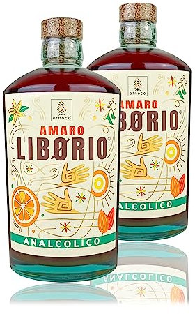 2 Bottiglie Amaro Analcolico 700 Ml Ingredienti Tipici Siciliani LIBORIO AMARO ANALCOLICO Bevanda Leggera Rinfrescante Digestivo Dal Profumo Fiorito Aromatico Gluten Free Vegano Idea Regalo (X 2)