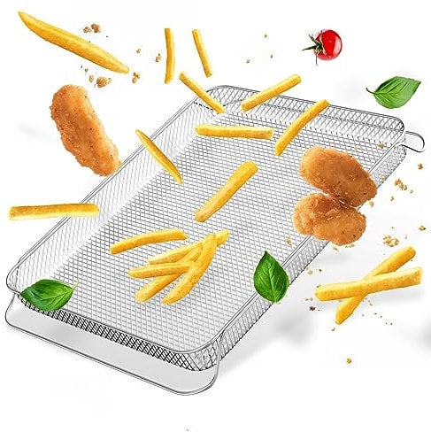 Original Airfryer-Einsatz für Stillstern 60L Minibackofen (geeignet für: MB60-MX 2G), Airfryer-Backblech, Airfryer-Rost