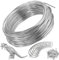 Alambre de Aluminio 3mm x 20m, Alambre para Manualidades Flexible Alambre Aluminio Artesanal para Escultura, Alambre Doblable de Metal para Esqueletos de Muñecas y Manualidades, Plata