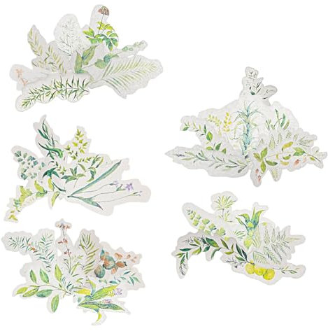 NUOBESTY 408 Stk Pflanzenaufkleber Scrapbook-Etiketten Scrapbook-Album-Aufkleber Pflanzendekor DIY-ing- - Konto schmücken Tasse Applikationen