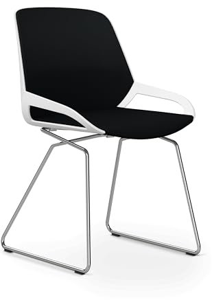 aeris Numo Comfort - Ergonomischer Konferenzstuhl mit Kufengestell - moderner Designstuhl mit patentierter Technik - rückenschonender Bürostuhl - Sitzhöhe 48 cm