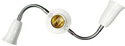 budiniao Einstellbare Lampenfassung, E27 Sockel, Lampenhalter, Konverter, Adapter, Ersatzteil, Zubehör, Haushalt, Innenbereich, Büro, 3 Köpfe