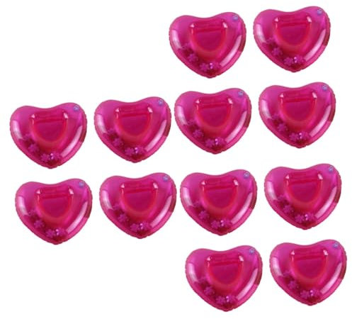 TOYANDONA 12stücke Aufblasbare Herzform Getränkehalter Für Pool Schwimmende Getränkebehälter Für Strandpartys Und Sommerfeiern Aus Strapazierfähigem