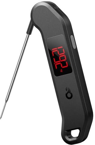 ThermoMaven Digitales Fleischthermometer – 1s Sofortanzeige Grillthermometer, NIST-zertifiziert ±0,3℃ Genau Thermometer Kochen, IP65 Wasserdicht Magnetische Thermometer Kochen