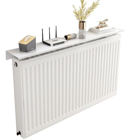 ZQKJLH Metal Radiator Cover Shelf Home Radiator Enclosure Heating Cabinet Storage Shelf Guard Strong Load-Bearing Capacity for Home Office Living Room Bedroom(25cm)