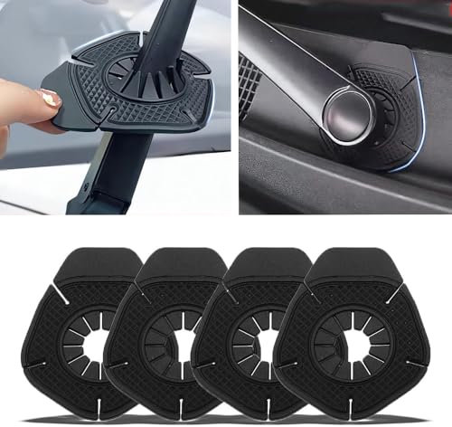 ZCZMAD 4 Stück Auto-Wischerarm-Lochschutzpolster Für Audi A1 A2 A3 Sportback A1 8KX A2 A3 8P, Wischerloch Schutzabdeckung, Scheibenwischerabdeckungen,A-Black