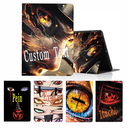 Coque Tablette Personnalisable pour Apple iPad Air M2 2024 13 Pouce Anime Naruto Uchiha Itachi Sasuke Akatsuki Manga Motif Custom Texte Étui Housse de Protection Case avec Support Fonction
