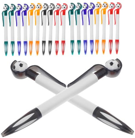 YARNOW 20pezzi Penne Sfera Forma Di Calcio Per Studenti Cancelleria Creativa Per Feste Di Compleanno Sportive e Attività Aula Scrittura e Divertente