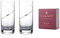 DIAMANTE Crystal Highball Glasses Pair with ‘Silhouette’ Collection Hand Cut Design - Set of 2 Universal Tall Long Drink Glasses