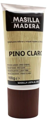 CABLEPELADO Holzspachtel, helles Kiefernholz, repariert Löcher und Risse, gebrauchsfertig, ideal für den Innenbereich, schleifbar und lackierbar, Format in Tube mit 150 g
