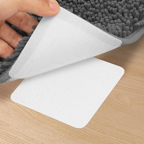 Newthinking Teppich Antirutsch Pads, 4 Stück, 10x10cm, Wiederverwendbar | Teppich Stopper rutschfest für Läufer, Teppichboden, Rückstandsfrei, Zuschneidbar, für Sicheren Halt auf glatten Böden