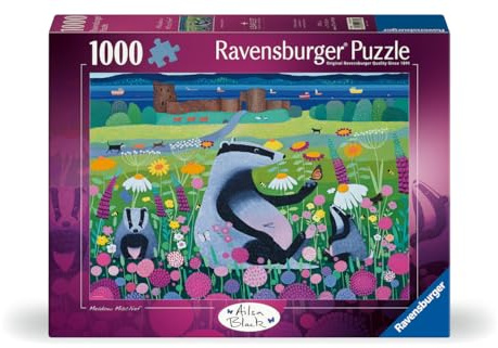 Ravensburger Meadow Mischief 1000 Piece Jigsaw Puzzle by Ailsa Black – Colourful Countryside Wildlife Puzzle for Adults & Families