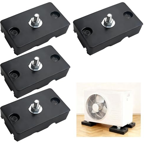 4 Stück Vibrationsdämpfer für Klimaanlage,Gummilager Klimaanlagen Schwingungsdämpfer Anti-Vibrationsfüße, Anti-Vibrationshalterungen für Klimaanlagen, Geeignet für Die Meisten Externen Klimageräte