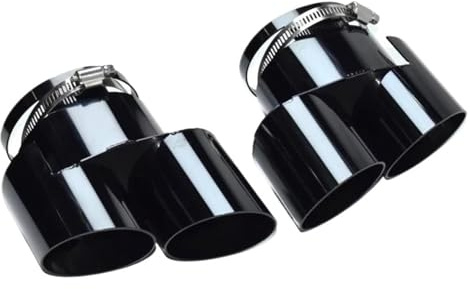 Auspuffendrohr Einzelne Für BMW X5 G05 X6 G06 X7 G07 Edelstahl-Endrohr Schwarzer Schalldämpfer Auspuffendrohr Silberfarben(Schwarz)