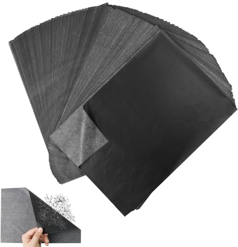 NETFLO 200 Blatt Kohlepapier 21x29.7cm Graphitpapier Schwarz Transferpapier | Kohlepapier zum Nachzeichnen Durchschlagpapier Geeignet für Papier Leinwand und Holz
