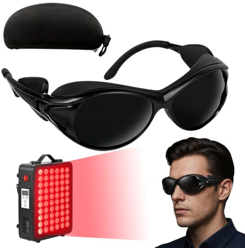 FARYODI Infrarot Schutzbrille, IPL 200-2000nm UV Schutzbrille, Infrarot Schutzbrille Laser Schutzbrille für Rotlichttherapie IPL Haarentfernung Laser Kosmetologie Solarium