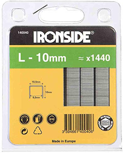 Ironside 140040 Klammern 10 mm Typ L Inhalt: 1440 Stück