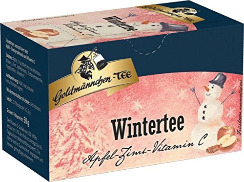Goldmännchen Wintertee Wildapfel-Zimt, 20 einzeln versiegelte Teebeutel, 3er Pack (3 x 50 g)