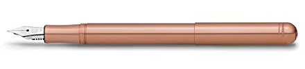 Kaweco LILIPUT Füllhalter Kupfer I Exklusiver Kupfer Füllhalter für Tintenpatronen inklusive Retro Metallbox I Füller 12,5 cm I Federbreite: F (Fein)