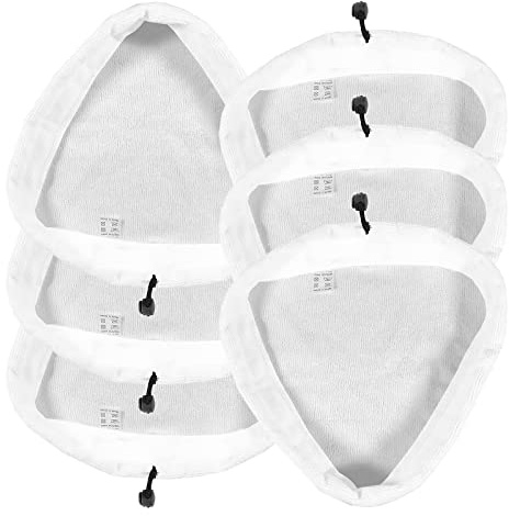 SPARES2GO Microfibre Cloth Cover Pads for Pifco 6in1 10in1 12in1 PS001 Steam Cleaner Mop (Pack of 6)
