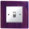 Focus Plastics SINGLE LIGHT SWITCH SOCKET COLOURED ACRYLIC SURROUND FINGER PLATE - BUY 2 GET EXTRA 1 FREE (10 COLOURS) (Purple)